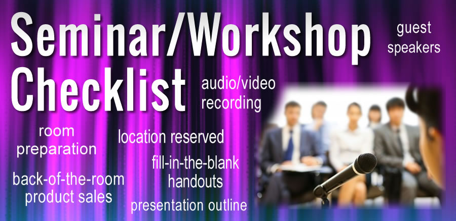 Seminar/Workshop Checklist